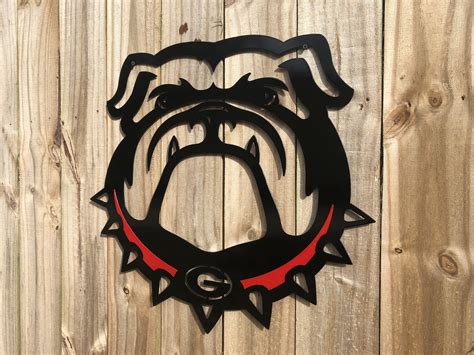 metal uga house signs|Georgia Bulldogs House Sign .